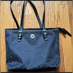 Y2K Tommy Hilfiger Black Tote Bag purse